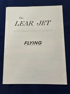 2!! Vintage Lear Jet Marketing Materialien 1964 Broschüren/Hefte (7) - Bild 1 von 7