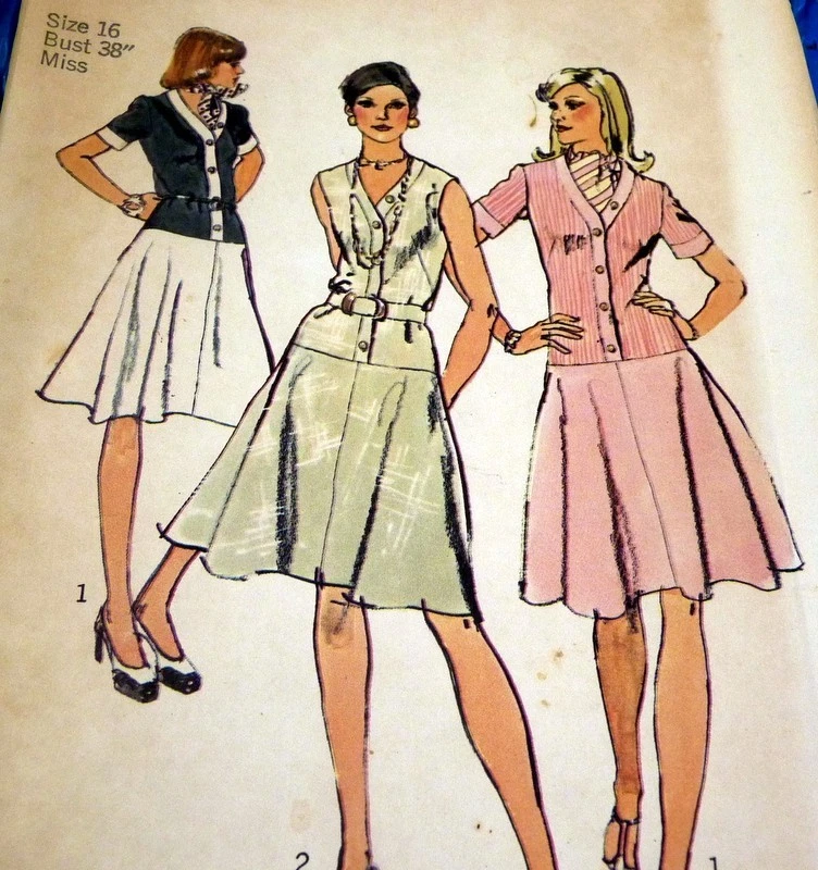 *LOVELY VTG 1970s DRESS Sewing Pattern 16/38 - Image 1 of 1