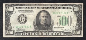 FR. 2201-G 1934 $500 FIVE HUNDRED FRN FEDERAL RESERVE NOTE CHICAGO, IL VERY FINE - Picture 1 of 2