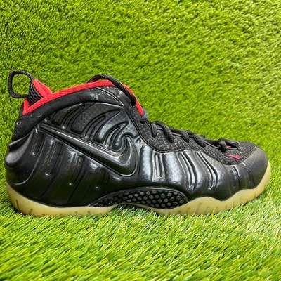 Nike Air Foamposite Pro Mens Size 11 Black Red Basketball Shoes Sneakers - Image 1 of 4