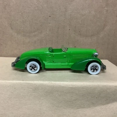 Hot Wheels Auburn 852 1986 neumáticos Whitewall verde como nuevo 1:64 diecast suelto usado en excelente estado Foto 1 de 4
