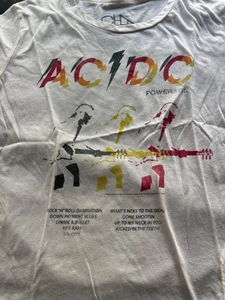 AC/DC Powerade Chaser Brand T Shirt Med White Distress Near Mint Super Soft RAR - Bild 1 von 3