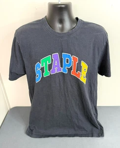 Staple Men's Logo Crew Neck Classic Cotton T-Shirt Gray Size Large Casual - Picture 1 of 5