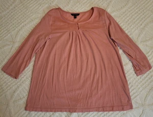 Banana Republic Medium Dusty Rose Pink 3/4 Sleeve Pullover Flowy Knit Top - Picture 1 of 8
