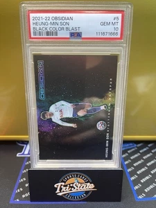 2021 Obisidian Heung Min Son Black Colorblast PSA 10 Tottenham HotSpur Calcio - Foto 1 di 3