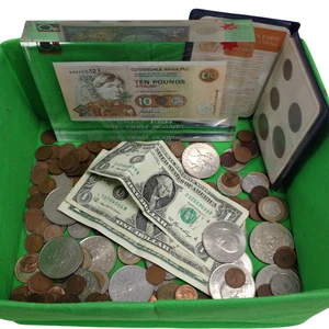 Mixed World Coin and Banknote Collection Bundle with Display Items Collectibles - Picture 1 of 9