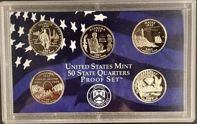 2003 United States Mint - San Francisco 50 State Quarters Proof Set w/ Box & COA - Image 1 of 4