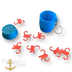 VTG Barrel of Monkeys Travel Game Keychain 1998 Key Ring Toy by Hasbro - Picture 1 of 4