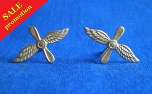 Soviet Russian Air Force Pilot Uniform Collar Tabs Pin Badge 2 pcs. - Picture 1 of 3