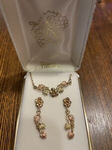 Black Hills Gold Necklace and Earrings Set