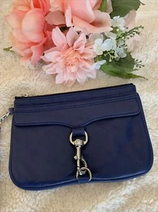 Rebecca Minkoff Handgelenktasche dunkelblau Leder neu - Bild 1 von 9