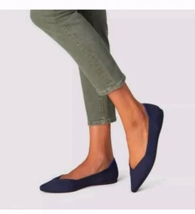 Rothy's The Point Maritime Dark Navy Blue Flats - Picture 1 of 8
