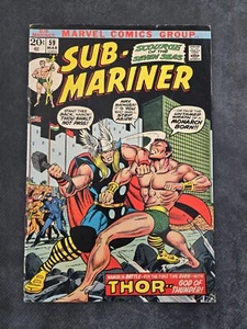 Sub-Mariner #59 - Thor verse Namor Battle Cover (Marvel, 1973) - Picture 1 of 2