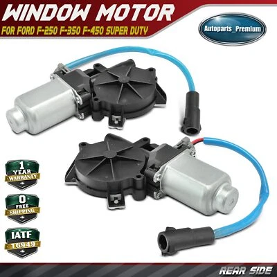 2x Motor de ventana eléctrica trasera con 2 pasadores para Ford F-250 F-350 F-450 F-550 Super Duty Foto 1 de 4