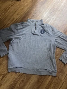 Life is Good Classic Fit 1/4 Zip Sweatshirt Men's XL Long Sleeve Gray (pin Hole) - Picture 1 of 5