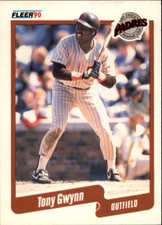 1990 Fleer San Diego Padres Baseball Card #157 Tony Gwynn