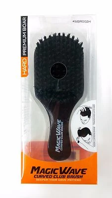 Magic Wave Curved Club Brush Hard Premium Boar Bristles WBR002H - Image 1 of 4