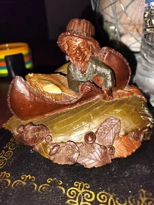 1985 CAIRN STUDIOS TOM CLARK WALT THE FISHERMAN RAINBOW TROUT GNOME#88 - Picture 1 of 24