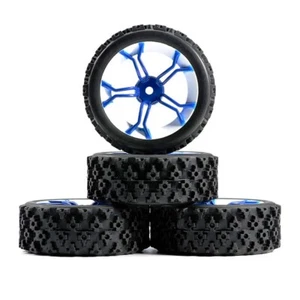 4X Rubber Rally Tires&Wheel MPNWB 12mm Hex For HSP HPI RC 1:10 Off Road Car Toys - Picture 1 of 14