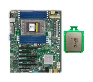 Supermicro H11SSL-C Mainboard + AMD EPYC 7282 16c/32t 2.8Ghz CPU 120w - Photo 1/4