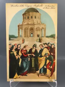 MATRIMONIO DELLA VERGINE dipinto Raffaello CARTOLINA D'EPOCA Lo Sposalizio ARTE ITALIANA - Foto 1 di 11