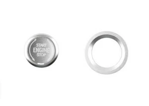 For Cadillac CT5 20-22 Aluminum Silver One-Click Startup Frame Cover Trim 2PCS - Picture 1 of 7