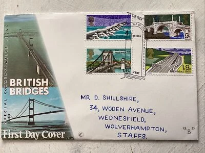 GB QEII 1968 Bridges Connoisseur FDC Bridge Kent SHS Handwritten add Cat £10+ - Image 1 of 3