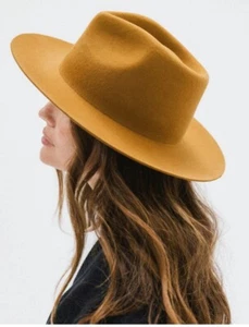 NEW Gigi Pip Zephyr Rancher Hat S/M 57 100% Australian Wool Cinnamon Brown - Picture 1 of 14