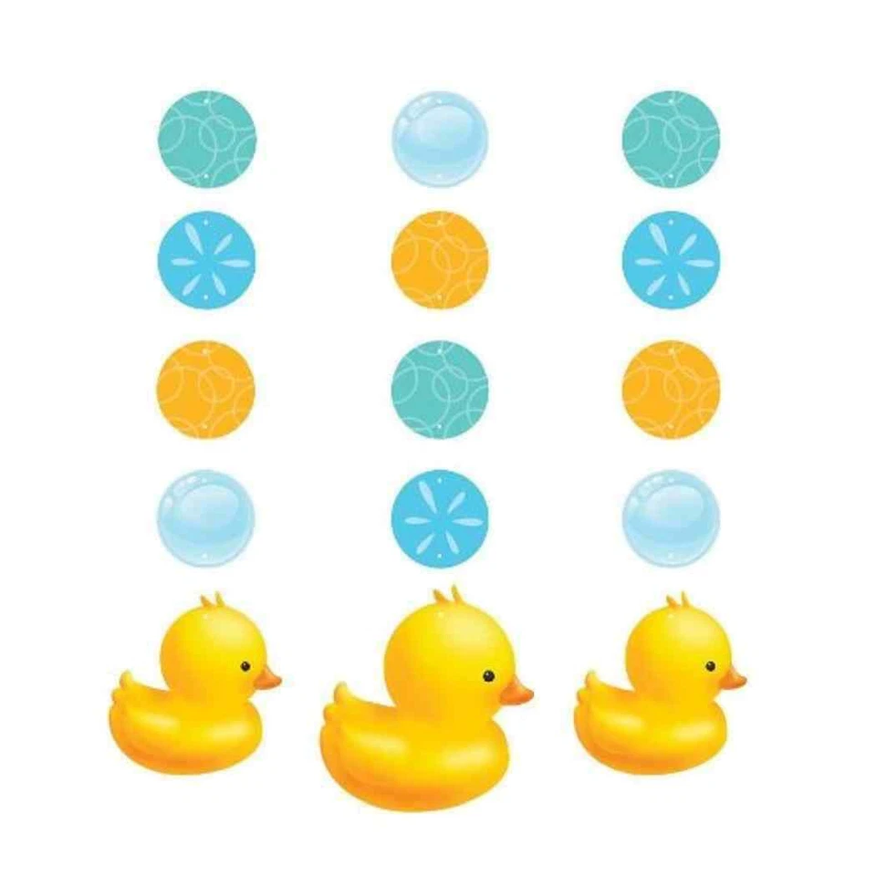 Bubble Bath Rubber Ducky Duck Cute Baby Shower Party Decoration Hanging Cutouts - Image 1 of 1