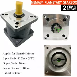 Nema34 Planetary Gearbox 1/2" Riduttore di velocità testa ingranaggio ingresso per motore passo-passo - Foto 1 di 22