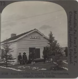 Royal Mounted Canadian Police Headquarters Calgary Canada Stereoview c1900 - Picture 1 of 6