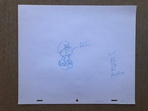 Papa Smurf hand-drawn production sketch - Picture 1 of 2