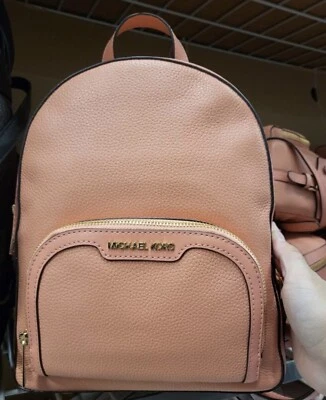 Mochila de bolso nova com etiquetas Michael Kors Jaycee zíper médio - Sherbert - Imagem 1 de 2