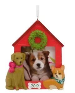 Hallmark Baumschneider klassischer Hund Fotohalter datiert 2019 Ornament Neu mit Etikett 🐕 - Bild 1 von 10