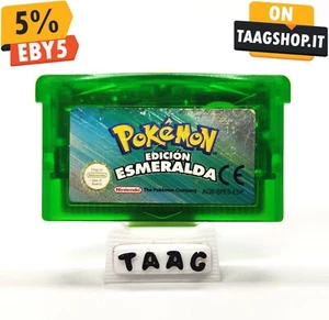 POKEMON ESMERALDA ORIGINALE ESP NINTENDO GAME BOY SMERALDO SPAGNOLO con VIDEO - Foto 1 di 7