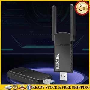 WiFi 6 USB Adapter External Wireless Adapter Dual Band 2.4G/5GHz for Desktop PC - Afbeelding 1 van 12