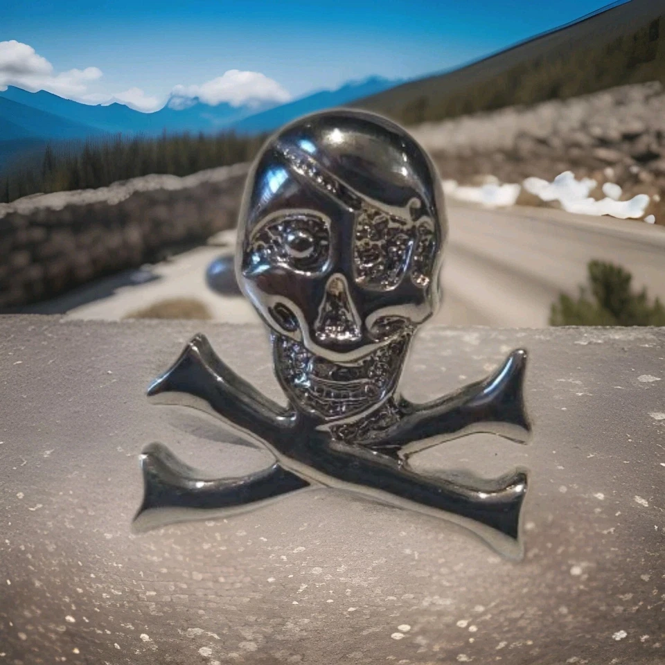 Juego de gemelos calavera y huesos cruzados Foto 1 de 2