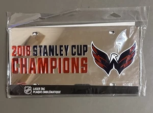 Washington Capitals 2018 Stanley Cup Champions MIRRORED LICENSE PLATE NEW!!! - Picture 1 of 2