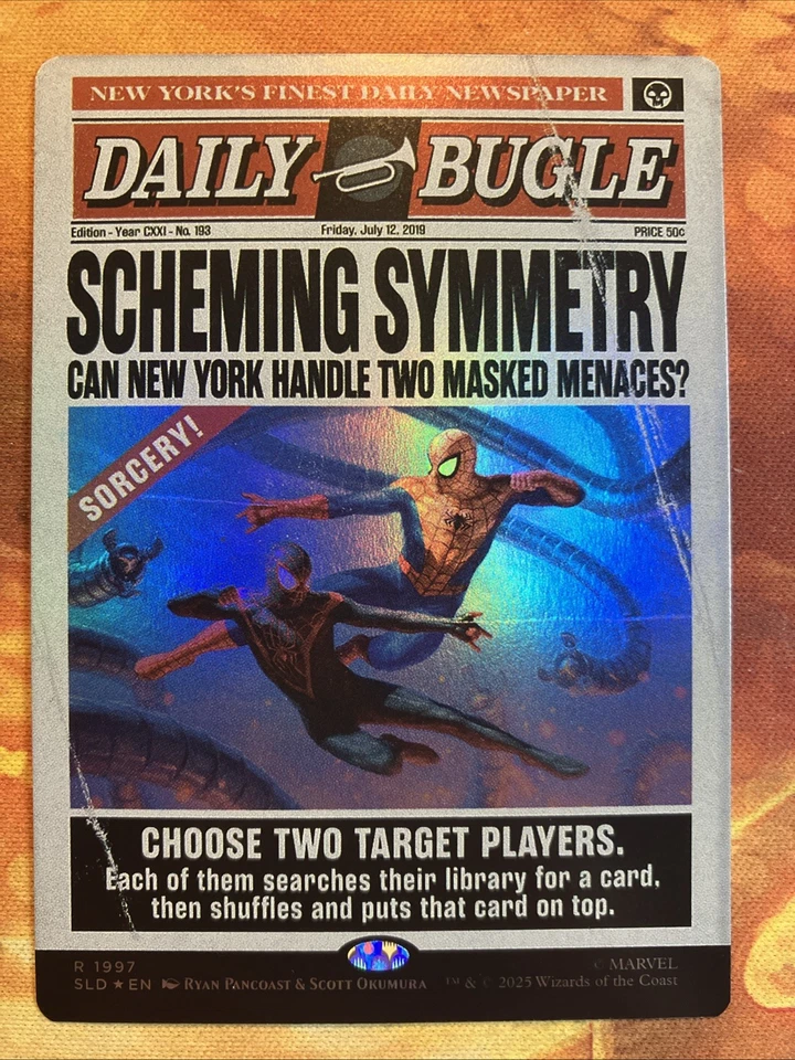 MTG Foil Scheming Symmetry SLD: Marvel's Spider-Man: Daily Bugle Breaking News! - Image 1 of 2