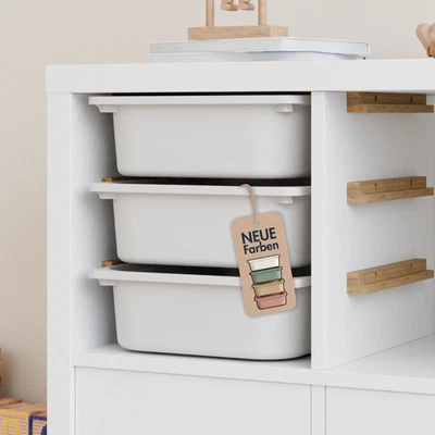 Schienen für Kallax Regal, Holzleisten für 3 Trofast Boxen, verschiedene Farben - Bild 1 von 4