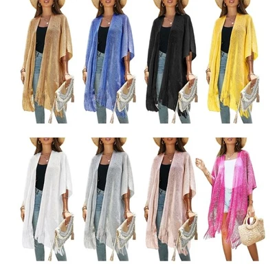 Womens Kimono Cardigan Summer Swimsuit Coverups Beach Cover Up for Vacation - Image 1 of 4