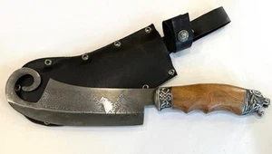 UZBEK NATIONAL AXE CHOPPING KNIFE PCHAK PICHOK HANDMADE WOOD HANDLE (647) - Picture 1 of 8