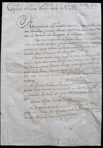 1765 Buenos Aires Manuscript Argentina Spanish War Expel Portuguese Brazil ..... - Picture 1 of 1