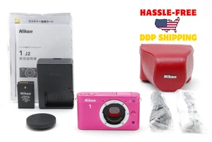 Nikon 1 J2 Pink Mirrorless Digital Camera Body [ Near MINT w/Case ] From Japan - Picture 1 of 12