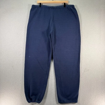 Pantalones deportivos Russell vintage para hombre 2XL azul marino holgados cómodos polar EE. UU. Foto 1 de 4