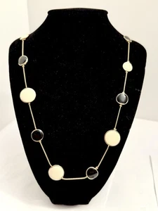 New Dillards Gold Black Tone Princess Slider Necklace NWT - Picture 1 of 7
