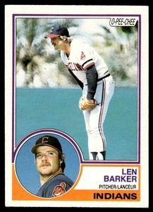1983 O-Pee-Chee Len Barker Cleveland Indians #120 - Picture 1 of 2