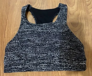 Reggiseno LULULEMON Pace Perfetto, Air Time Bianco Nero, Taglia 4 - Foto 1 di 8