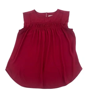 Camicetta senza maniche LOFT in chiffon con volant davanti taglia M rossa - Foto 1 di 12