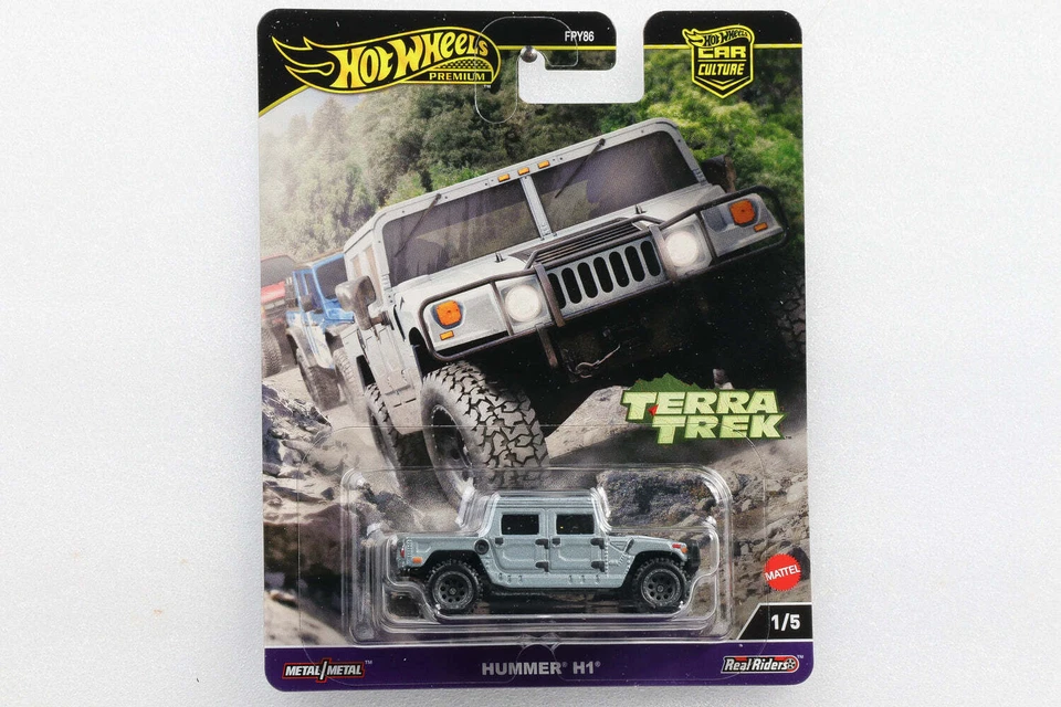 1:64 Hot Wheels Premium Hummer H1 Argento Auto Culture Terra Trek No. 1/5 - Immagine 1 di 1